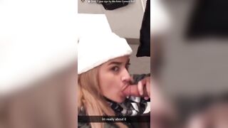 Sexy Premium Snapchat Slut Gets Creampied on the Sidewalk