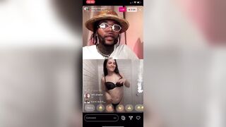 WHITE GIRL GROUPIE PUTS ON a SHOW FOR RAPPER GOLD GAD ON INSTAGRAM LIVE