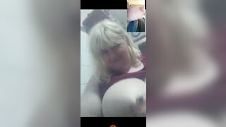 This MILF with Big TITS make me Cum on Facebook Videochat