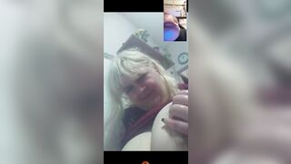 This MILF with Big TITS make me Cum on Facebook Videochat