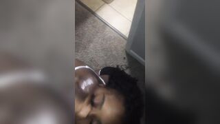 Cum Shot on Ebony Slut