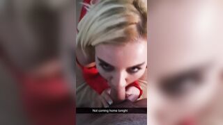 Cheating Girlfriend Sends Snapchat to her Boyfriend while she Gets Fucked