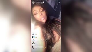 K Michell Nipple out on Instagram Live