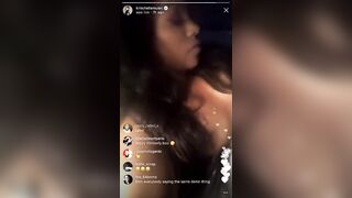 K Michell Nipple out on Instagram Live