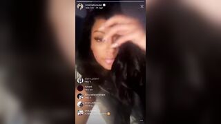 K Michell Nipple out on Instagram Live