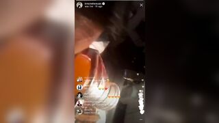 K Michell Nipple out on Instagram Live