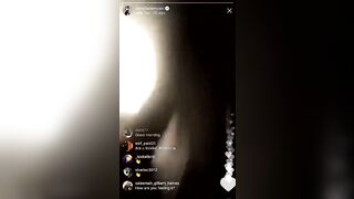 K Michell Nipple out on Instagram Live