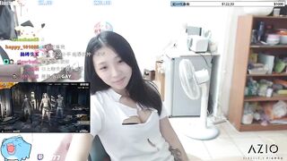 Twitch streamer japanese flashing perfect shape boobs in an exciting way