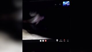 Loser Jerks off while Goth Brat Humiliates him on Skype