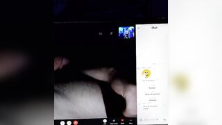 Loser Jerks off while Goth Brat Humiliates him on Skype