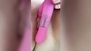 Busty Babe uses Dildo on her Wet Clit