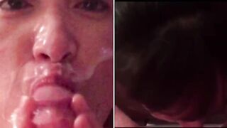 Asians giving Blowjob and getting Facials