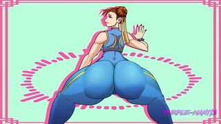 Chun Li Twerks on Camera and on Dick