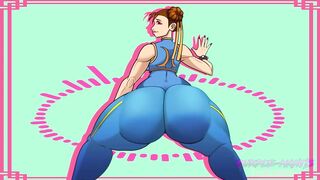 Chun Li Twerks on Camera and on Dick