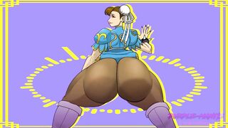 Chun Li Twerks on Camera and on Dick