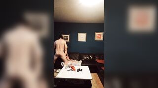 Stranger fuck my wife on sofa