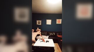 Stranger fuck my wife on sofa