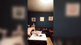 Stranger fuck my wife on sofa