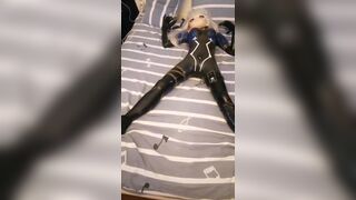 Kigurumi latex bondage vibrator