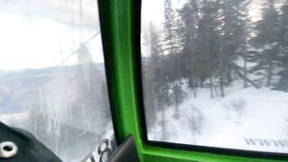 SKI GONDOLA HANDJOB!