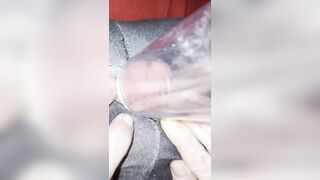 Vacuum Cleaner Sucks my Clit in a Clear Tube