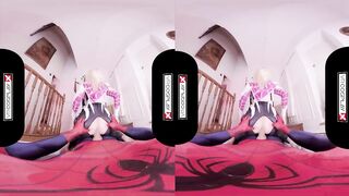 VRCosplayX.com Spider Gwen Blowing Your Mind With Her Mouth And Pussy VRPorn