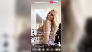 Kendra Sunderland Flashing her Tits on Instagram Live