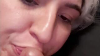 Close up Wet Blowjob Cumshot