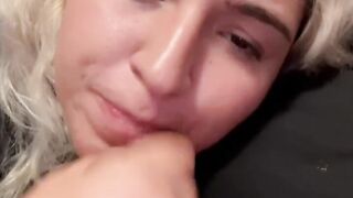 Close up Wet Blowjob Cumshot