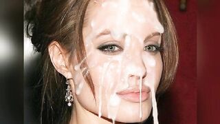 Angelina Jolie (Face) Jerk Off Challenge - With Moan.