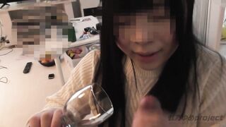 Japanese Girl Ejaculates in a Wine Glass and Tastes it ♡