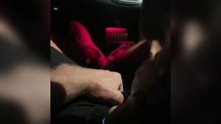 Risky Blowjob in a Car on Parking Lot