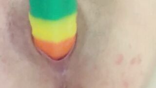 Tight Pink Pussy Riding and Queefing Solo Fuck