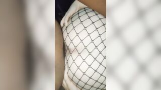 Quick Doggystyle through Fishnets with Sexy Slut