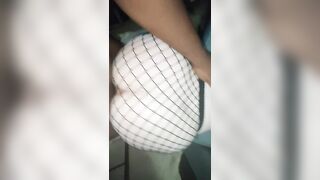 Quick Doggystyle through Fishnets with Sexy Slut