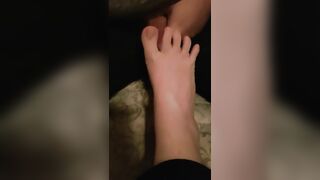 Huge Cum Shot on Foot