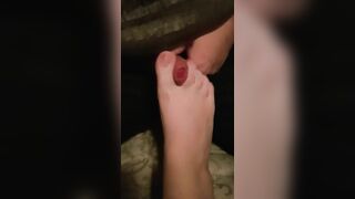 Huge Cum Shot on Foot