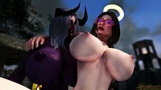 [Futa on Female] Succubus seduce a beautiful angel