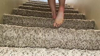 Foot Goddess Teases you while Walking Upstairs POV