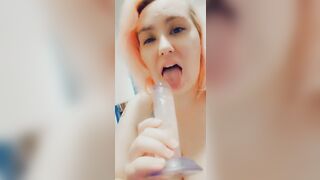 Sucking on my Gummy Dildo! Yummy