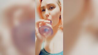 Sucking on my Gummy Dildo! Yummy