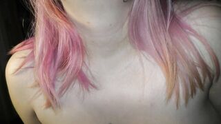 Cumslut wife covered in cum, swallow huge drooling cumshots