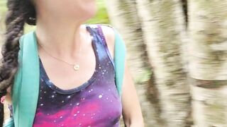 Nerdy Faery's Hiking PEE Desperation causes WET Panties