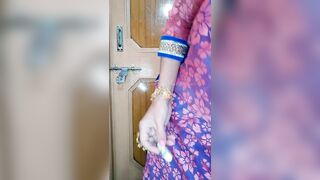 Indian Bhabhi Masturbating with Tampon before insertion when family at home. Menstrual Period fetish