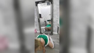 Petite blonde Christmas elf can't help but fantasise about Santa's shlong