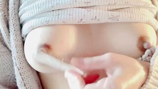 Nipple orgasm while saying dirty words❤️