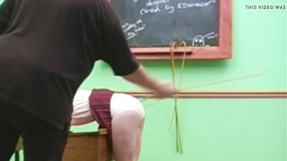 Adult Schoolgirl Caned & Spanked in Uniform