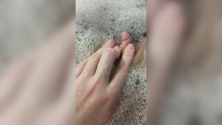 Do you want to join me in a bubble bath and jerk off my big clit?