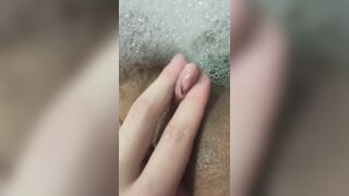 Do you want to join me in a bubble bath and jerk off my big clit?