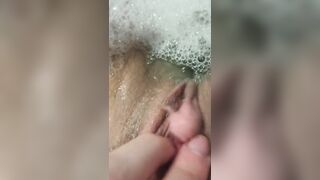 Do you want to join me in a bubble bath and jerk off my big clit?